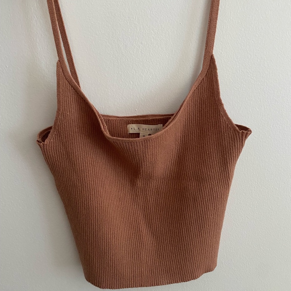 tan slightly cropped tank